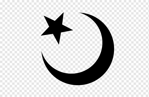 Знак Ислама полумесяц и звезда