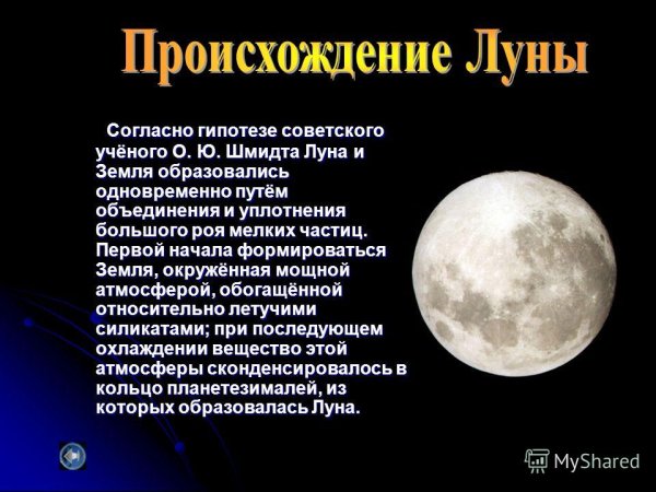 Гипотезы возникновения Луны