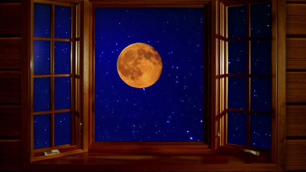 Звездное небо в окне