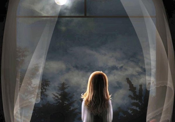 Луна заглядывает в окно