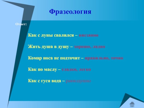 Фразеология как с Луны свалился