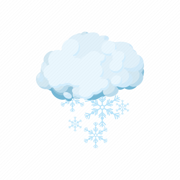 Облако со снегом на прозрачном фоне