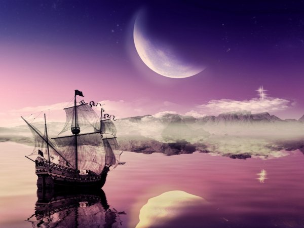 Парусник ночью