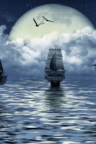 Корабль в море