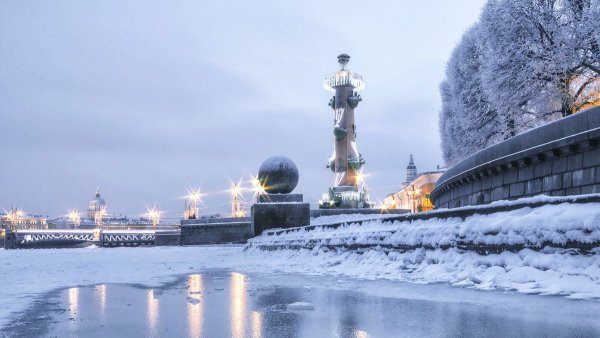 Красивая зима в Питере