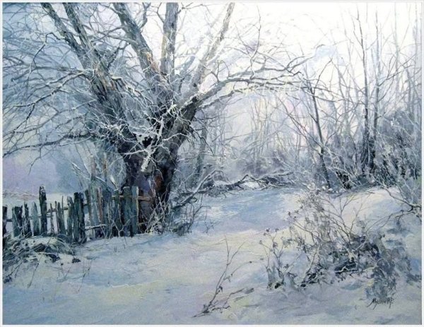 Степан Фёдорович Колесников (1879-1955) зимний пейзаж