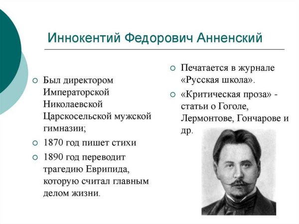 Иннокентий Анненский поэт серебряного века