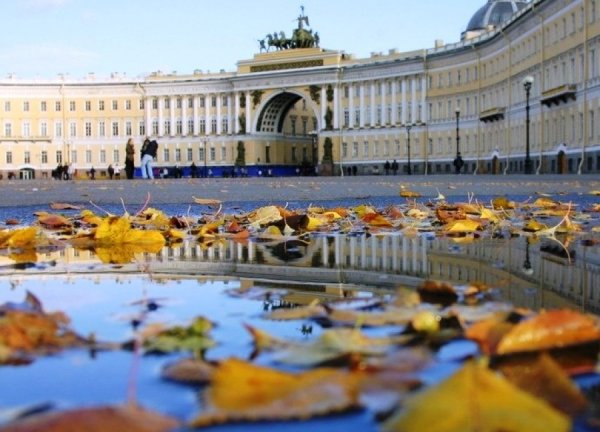 Санкт Петербург осень Дворцовая