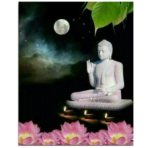 Алмазная вышивка Будда и Лотос