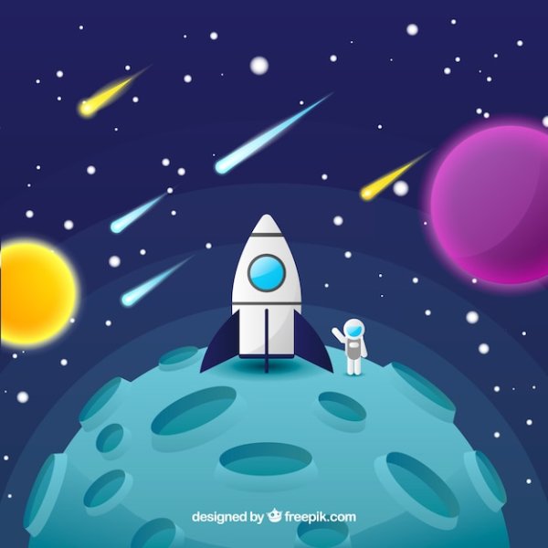 Космос планеты ракета