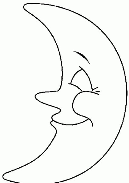 Месяц раскраска