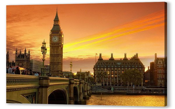 Англия Биг Бен закат