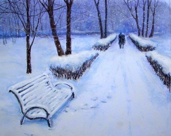 Художник: Елена Юшина.зима