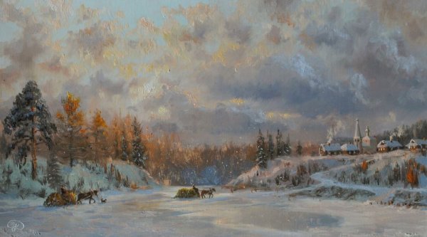 Живопись Жданов первый снег