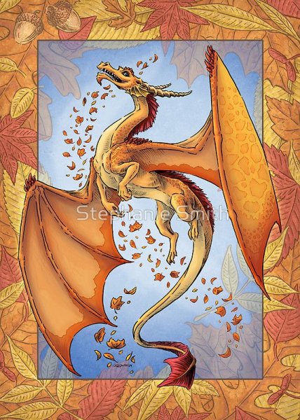 Дракон осенний рисунок