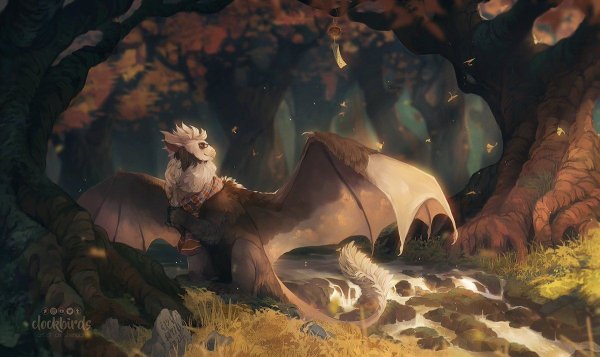 Дракон осень арт