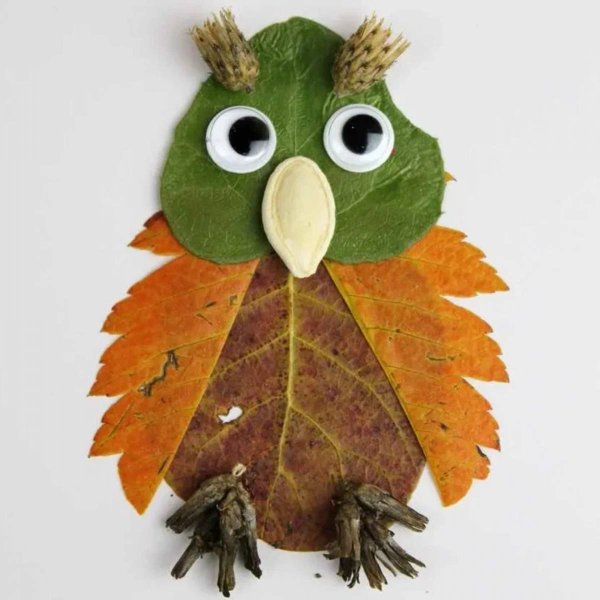 Аппликация из листьев