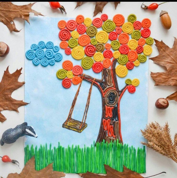 Осенние поделки из пластилина