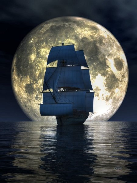 Парусник и Луна