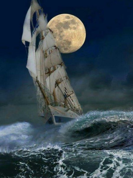 Парусник в шторм