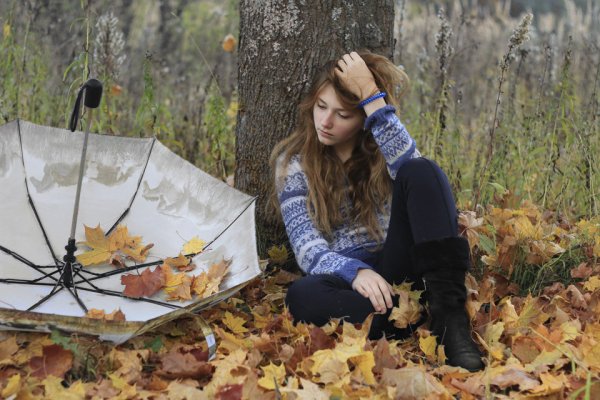 Фотосессия осени грустно