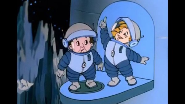 Незнайка на Луне Незнайка и пончик