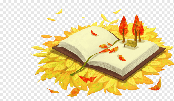 Осенний фон с книгами