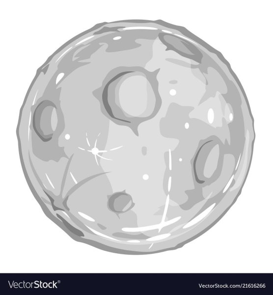 Полная Луна с кратерами