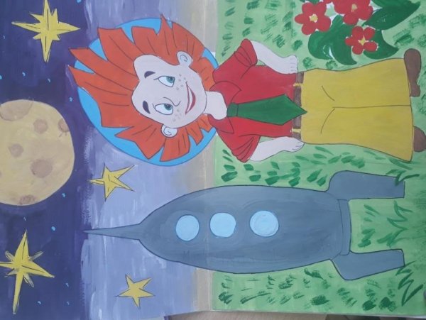 Поделка Незнайка на Луне