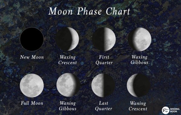 Фазы Луны с названиями