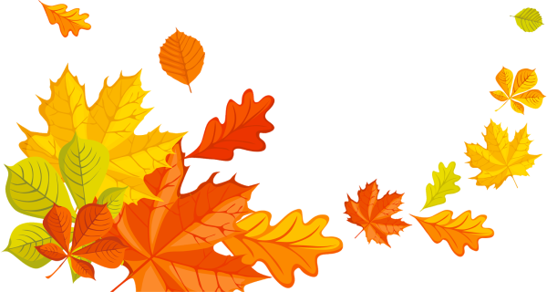 Осенние листья на прозрачном фоне
