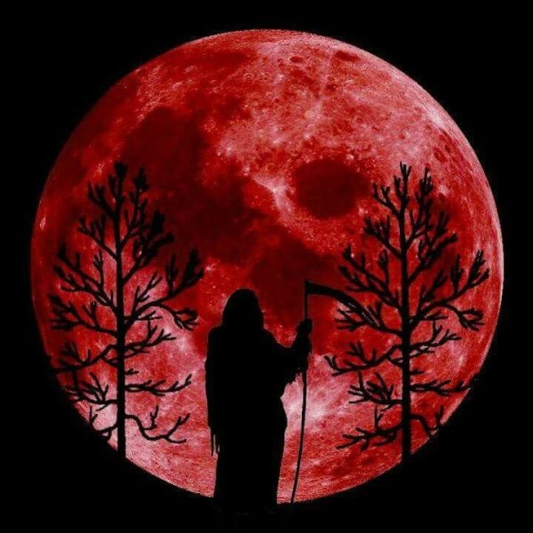 Красная Луна картина