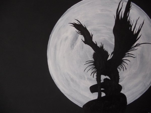 Ryuk на фоне Луны