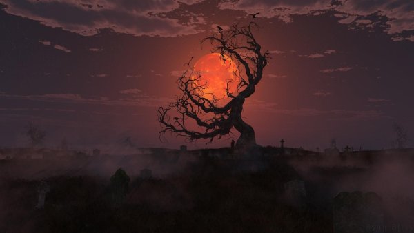 Зловещая Луна Хэллоуин