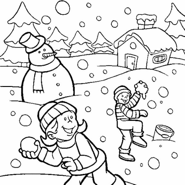 Рисунки детей на тему первый снег (50 фото)