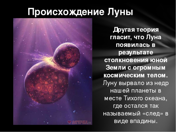 Гипотезы формирования Луны