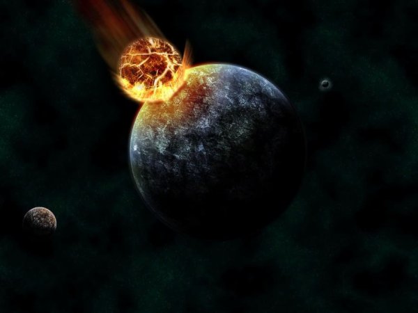 Планета Тейя столкновение с землей