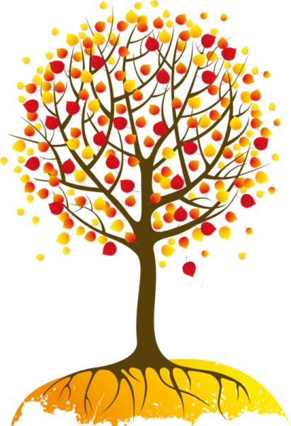 Осеннее дерево мультяшное