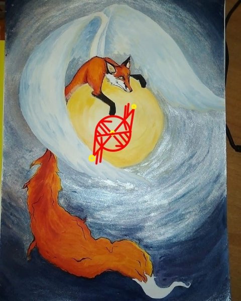 Лисичка Луна рисование