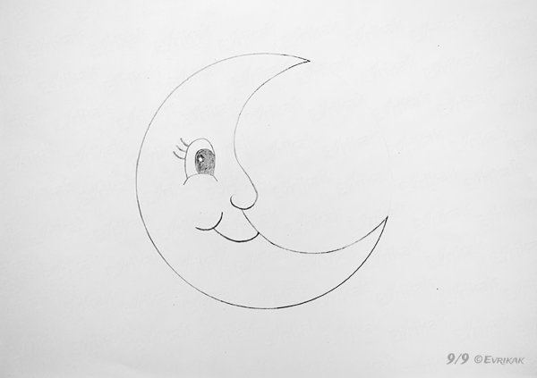 Месяц рисунок