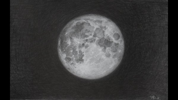 Полнолуние карандашом