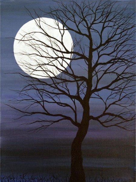 Полнолуние карандашом