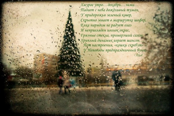 Дождливая зима доброе утро