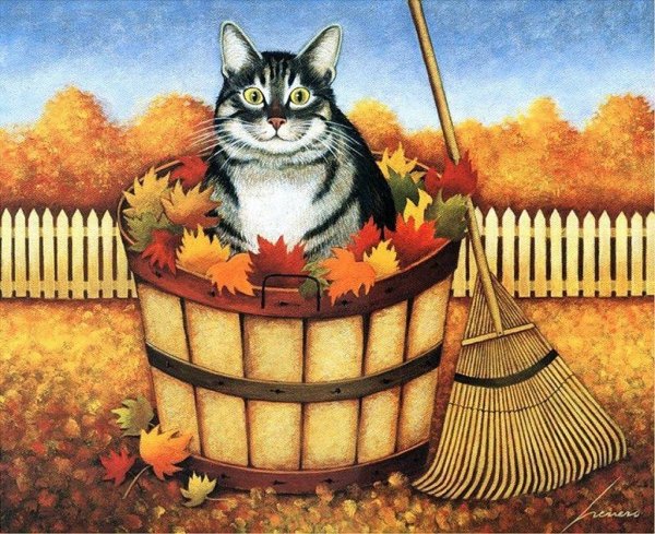 Lowell Herrero кошки картины