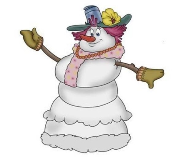 Дети и Снежная баба