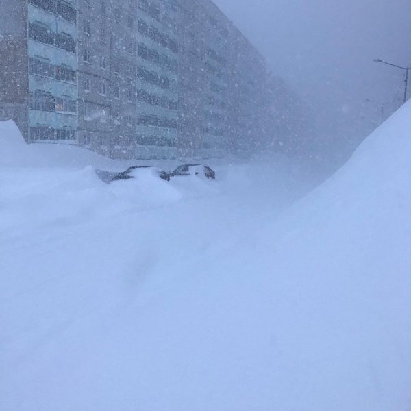 Норильск завалило снегом 2020