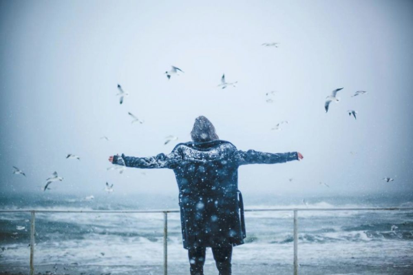 Человек в снегу