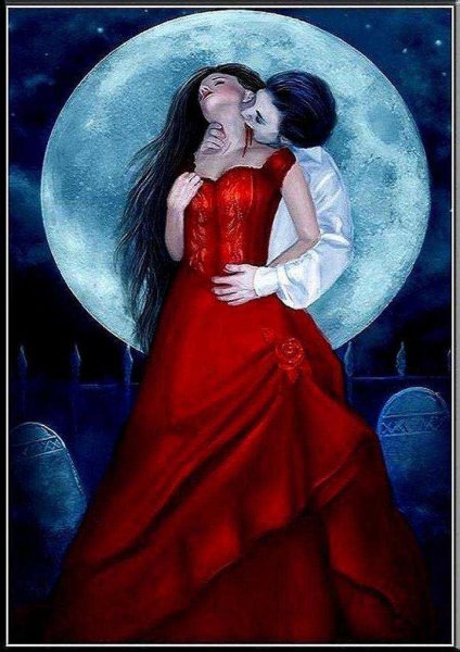 Вампир и девушка любовь