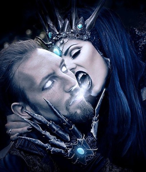 Ведьма и мужчина арт