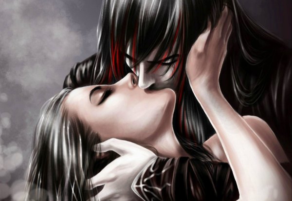 Вампир и девушка любовь